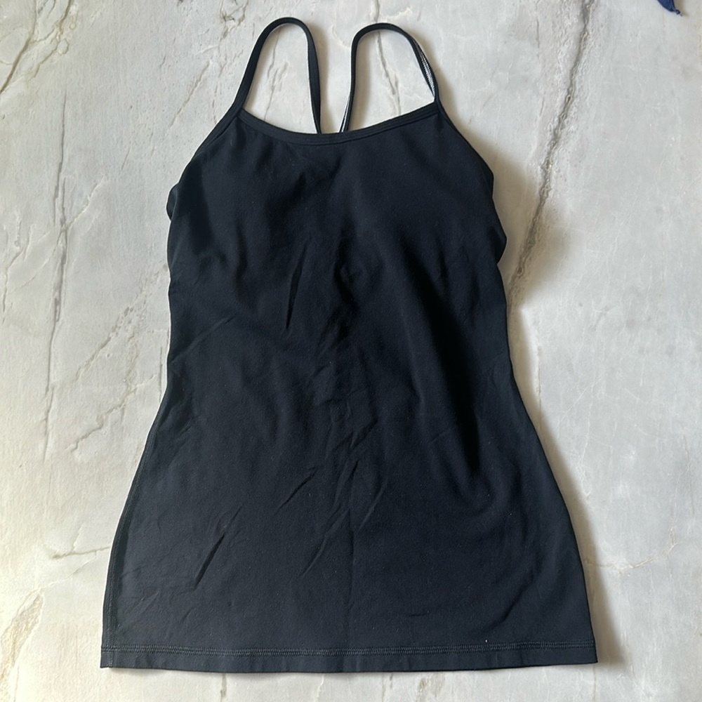 Lululemon power Y tank top size 4, black